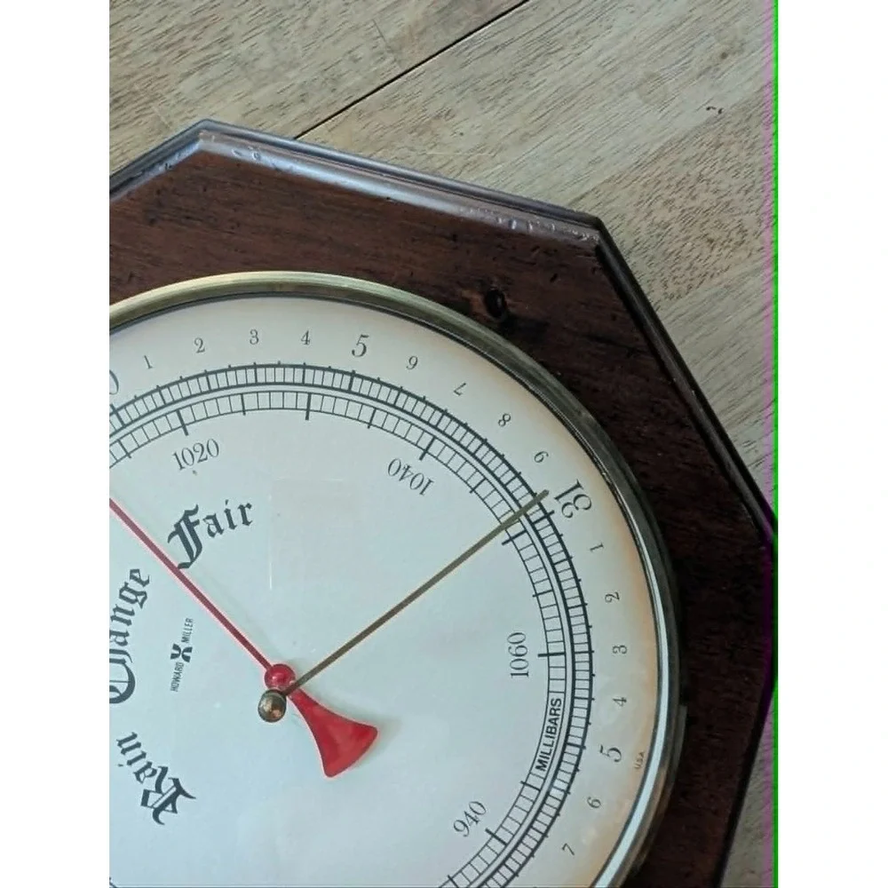 VINTAGE RARE HOWARD MILLER OCTAGON BAROMETER MODEL 5024